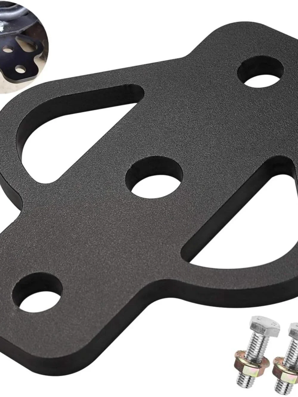 3-Way Trailer Hitch Adapter Steel Hitch Mount with Bolt for ATV Lawn Mower Golf